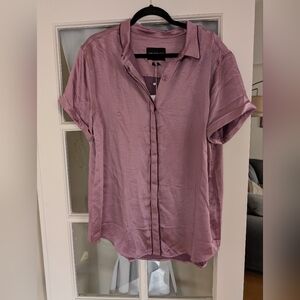 New Wildfang Satin Button Up XL